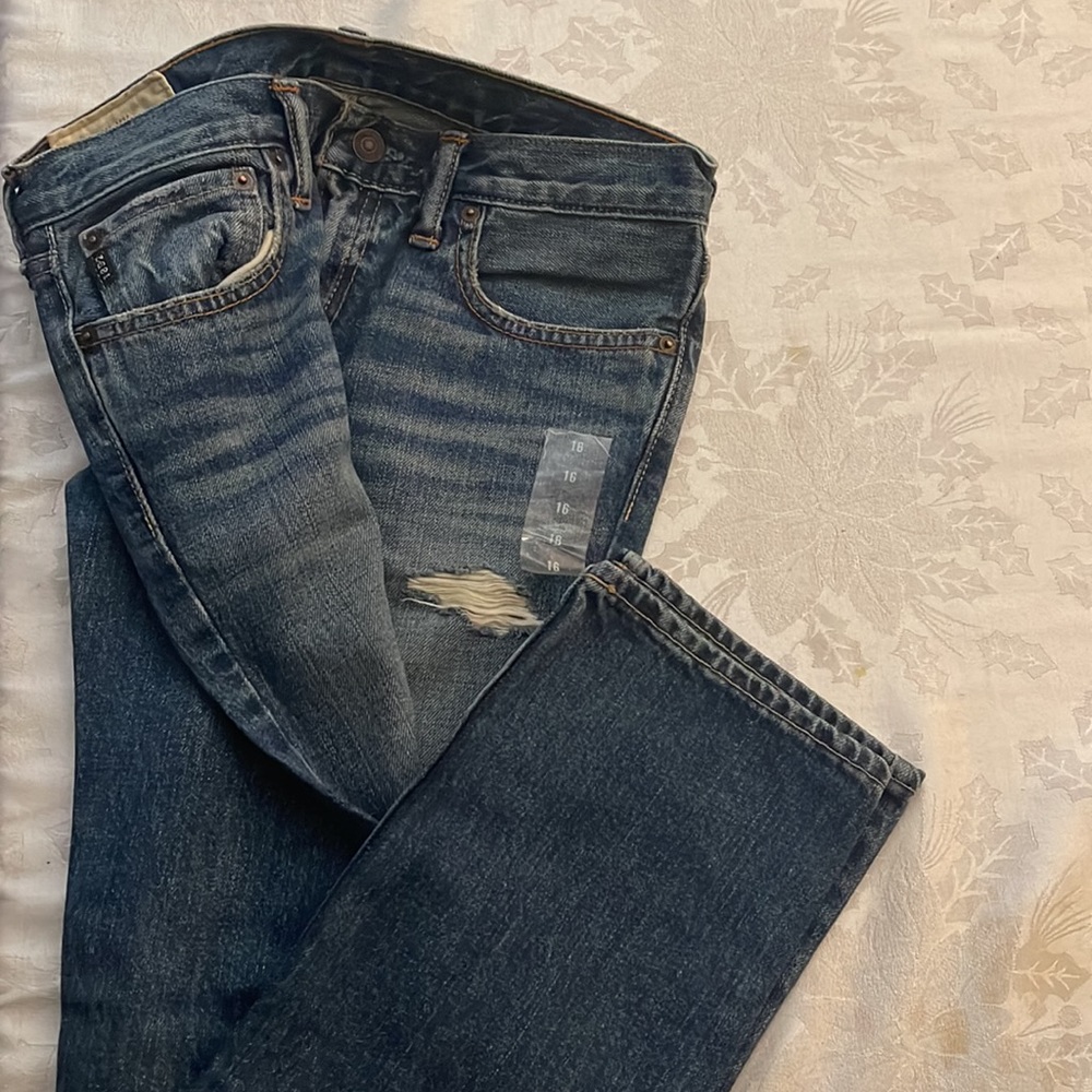 Abercrombie Jean ripped on a side only